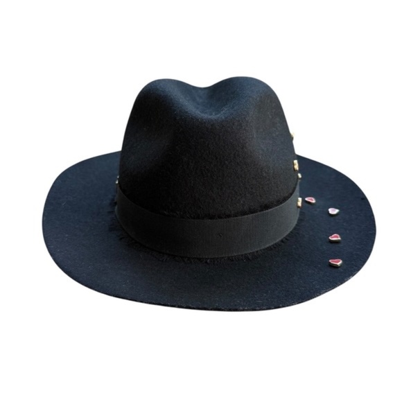 Zadig & Voltaire Fedora Hat Women's Wool Black Size 1 Made in Italy - Picture 3 of 6